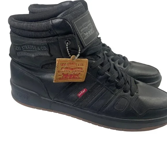 Levi's Mens 520 BB Hi FM Fashion Black Hightop Sneaker Shoe Size 12 - Picture 5 of 8
